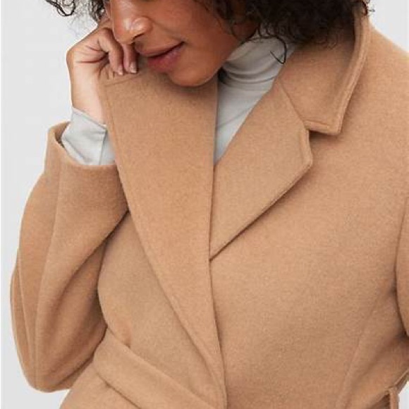 GAP Maternity Wool Blend Wrap Coat - Picture 6 of 7